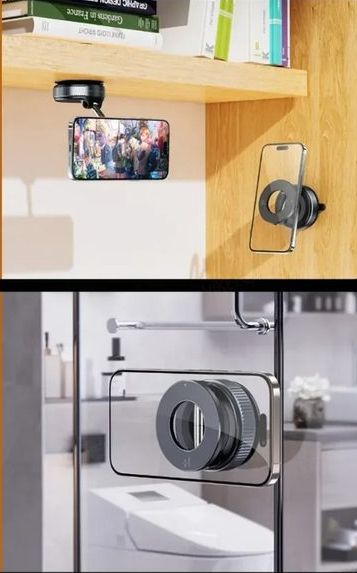 Magnetic cell phone holder.