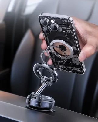 Magnetic cell phone holder.